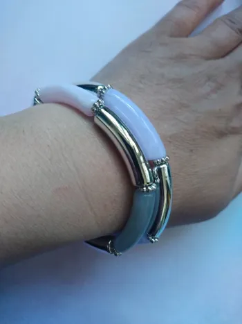 Bracelet tube summer été purple rose parme pink chic bohème