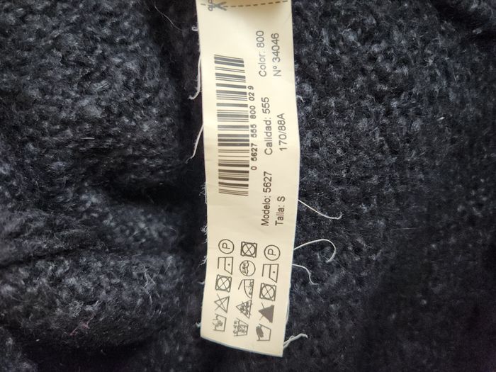 Top Massimo Dutti noir maille Alpaga - Taille S - photo numéro 7