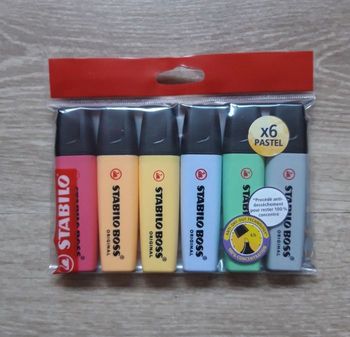 Lot de 6 surligneurs pastel Stabilo Boss NEUF