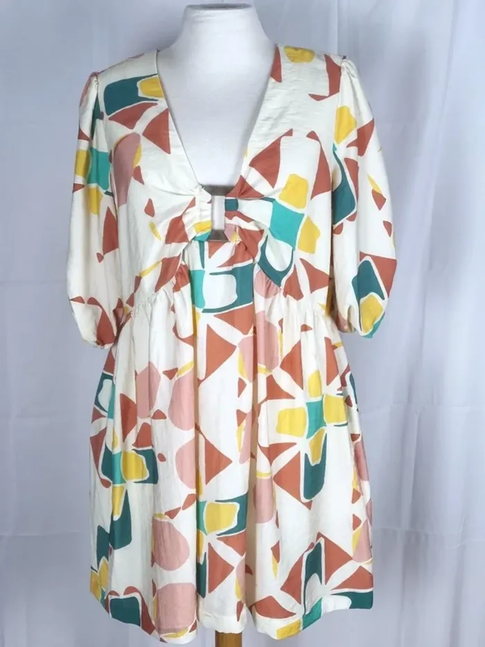 Robe ample courte à manches courtes neuve BA&SH arancia 38 - photo numéro 2