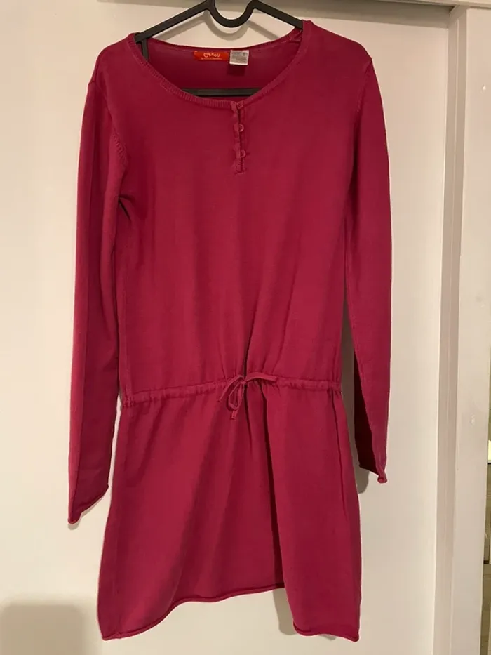 Pull robe rose, dos papillon en bon état taille S - 36