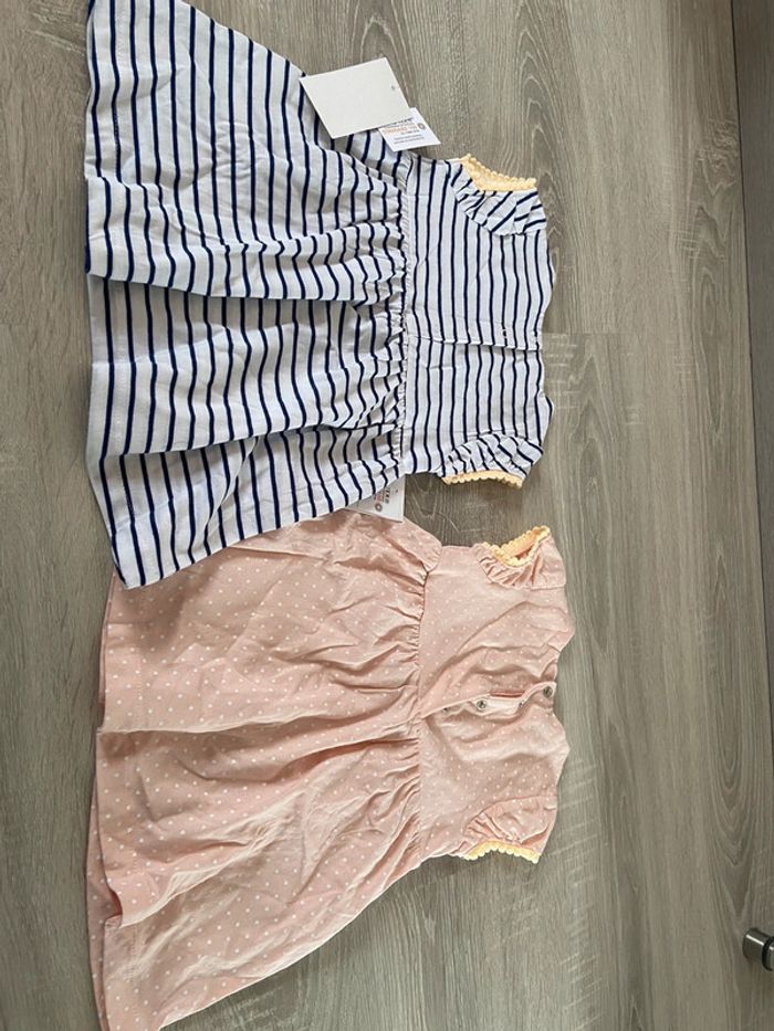 Lot 2 robes manches courtes vertbaudet 18 mois neuf etiquette - photo numéro 4