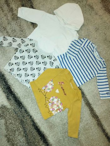 Lot pulls bébé fille 6 mois