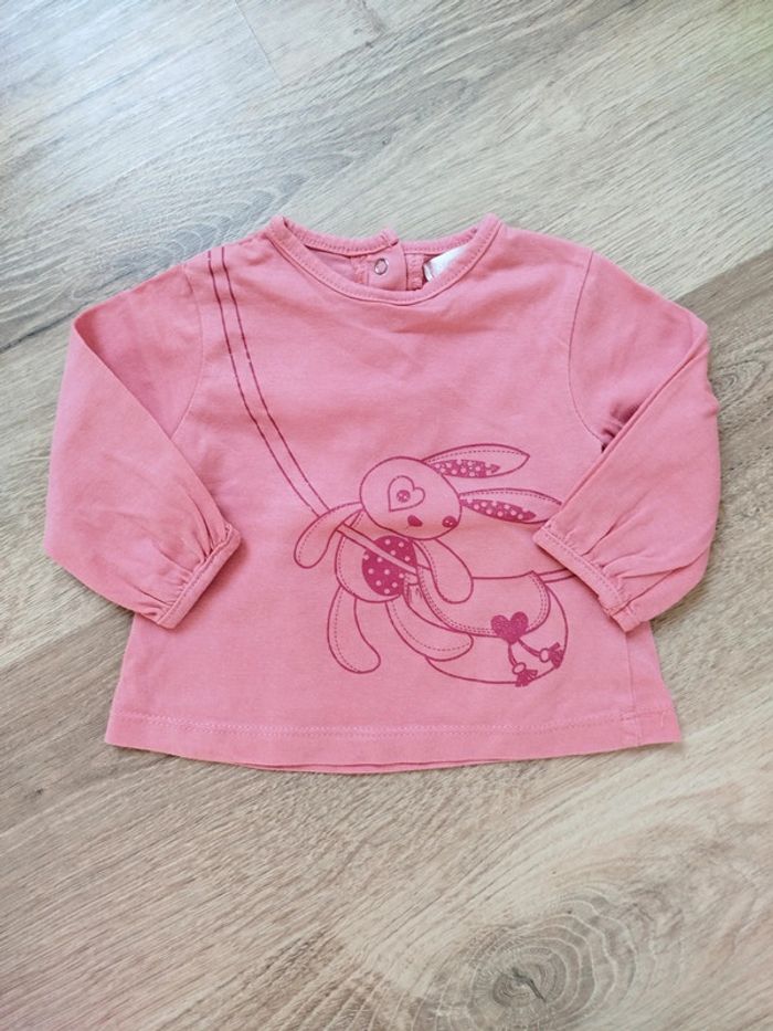 Tee shirt à manches longues fille 6 mois