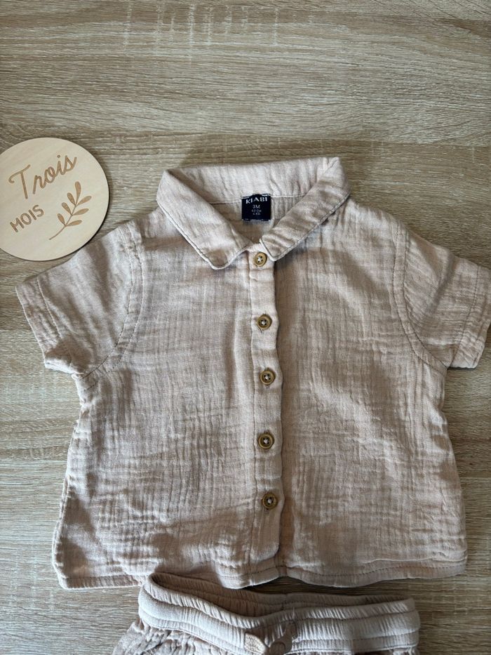 Ensemble short chemise 3 mois - photo numéro 2