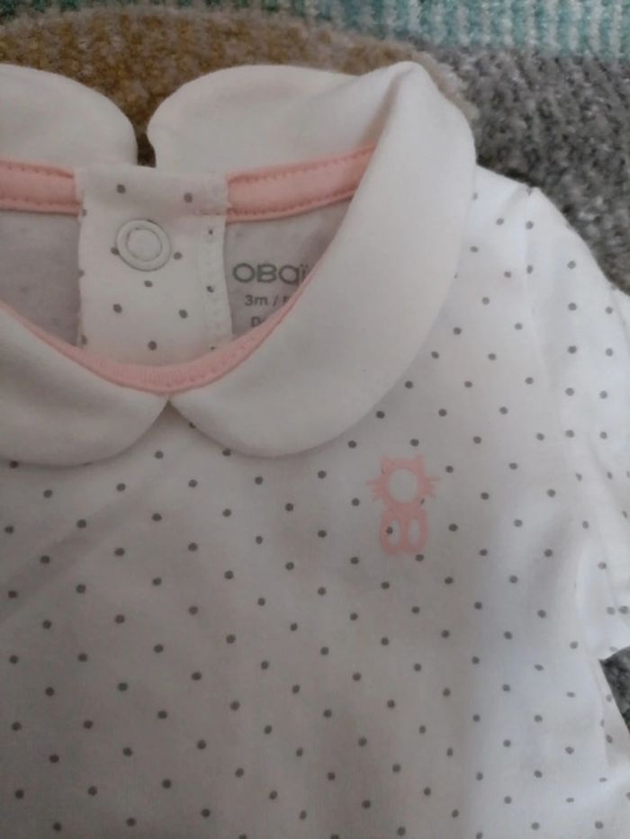 Ensemble Salopette bodie 3 mois Obaïbi neuf - photo numéro 11