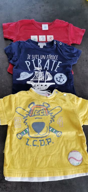 Lot 3 tee shirt taille 6 mois