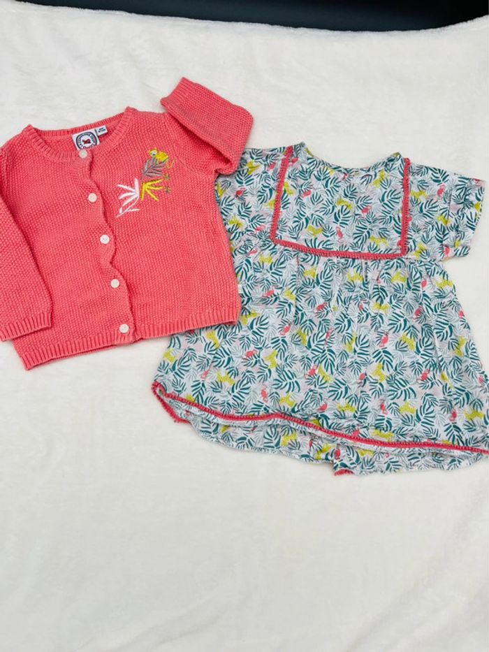 Gilet et robe bébé fille la compagnie des petits
