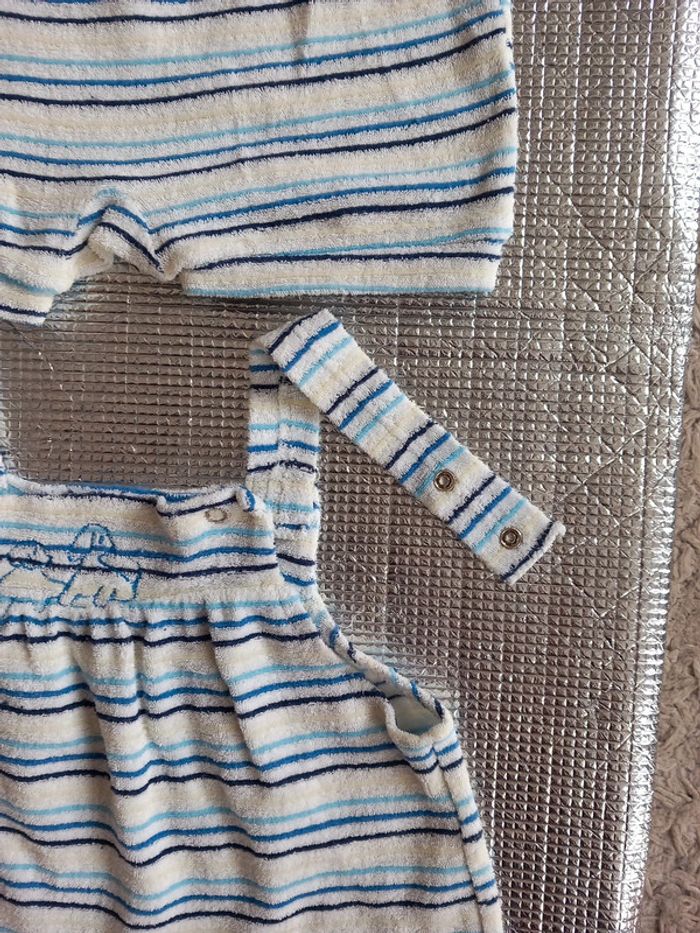 Lot 2 barboteuse coton éponge 6 mois - photo numéro 4