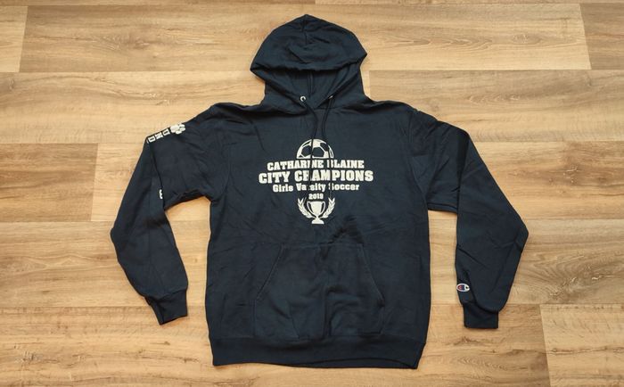 Vêtement Homme Sweatshirts Sweats pull à capuche bleu marine Champion Authentic taille M #Retrostree - photo numéro 2