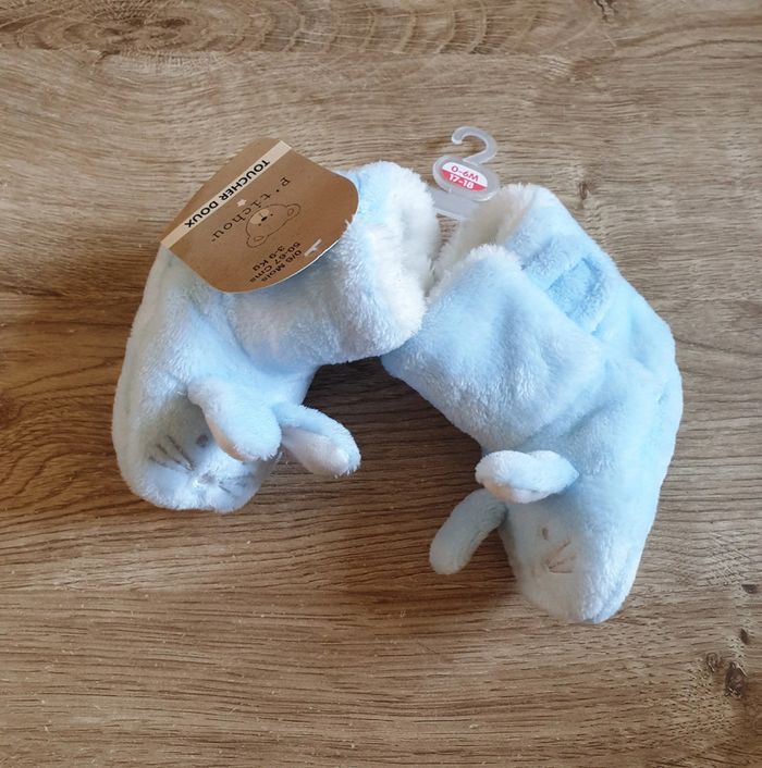 ⭐Chaussons bébé bleu ciel pointure 0/6 mois ⭐