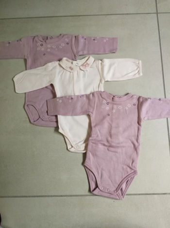 Lot de 3 bodies ML hiver Sgmj 1 mois