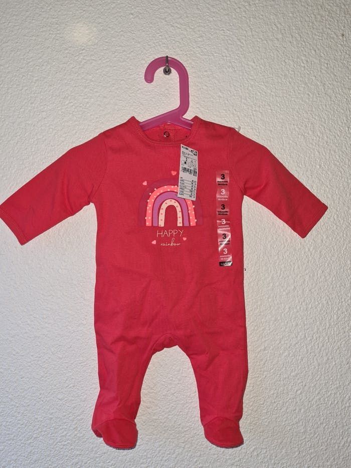 pyjama rose arc en ciel Kiabi