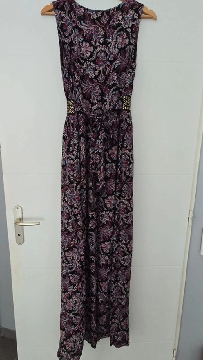 Robe longue mauve et noir - photo numéro 5