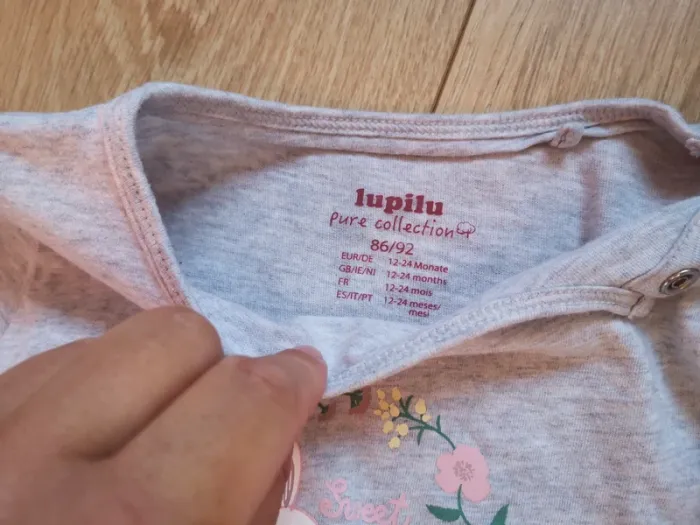 Tee shirt manches longues lupilu lapin 2 ans - photo numéro 2