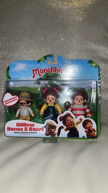 Pack figurines Monchhichi Willow, Hanae & Kauri (Neuf, jamais ouvert)