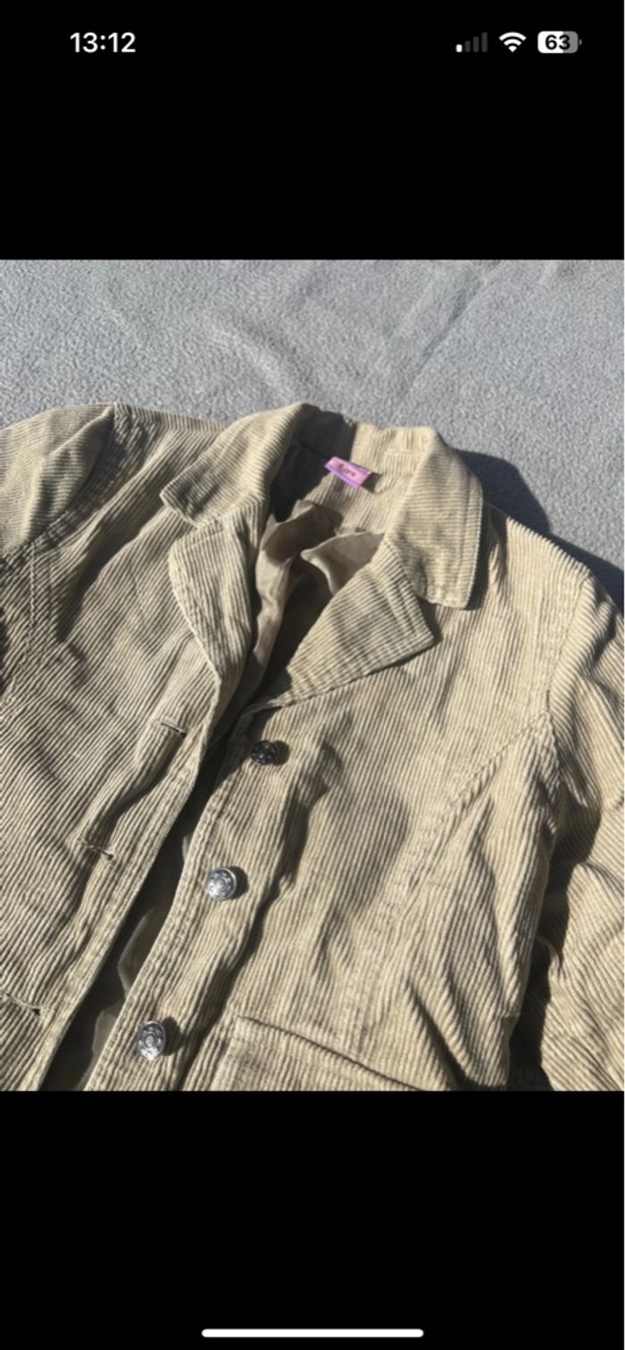 Blazer enfant type velours/côtelé - photo numéro 4