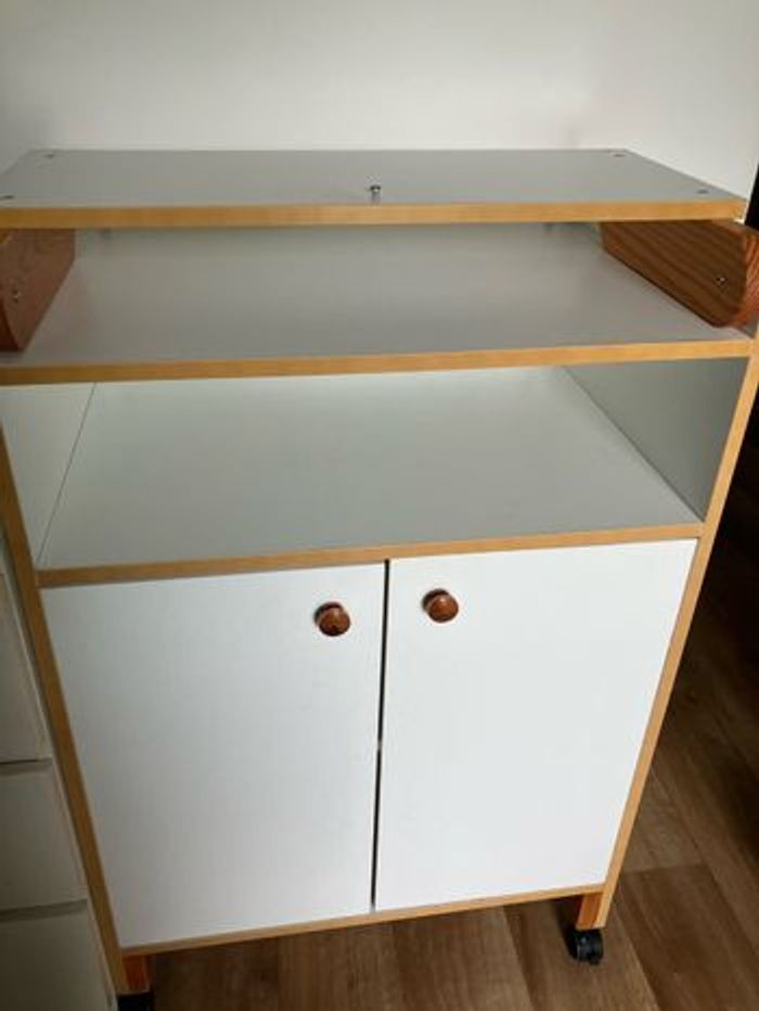 Meuble table à langer avec roulettes - photo numéro 2