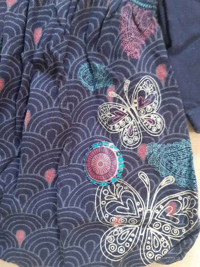 robe bleu marine - papillons - 6 mois - photo numéro 4