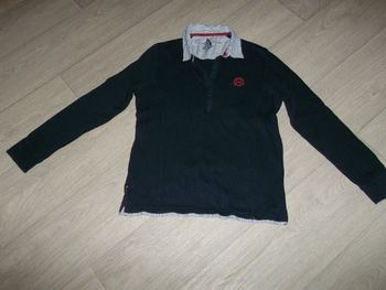 Sweat chemise CAPTAIN CORSAIRE bleu marine, ciel et blanc taille 40 TBE