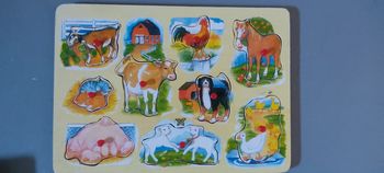 Grand puzzle à encastrement en bois