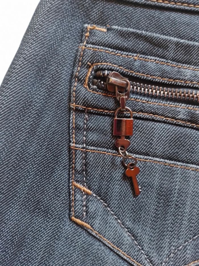 Short en simili jeans femme bleu Cherry - photo numéro 12