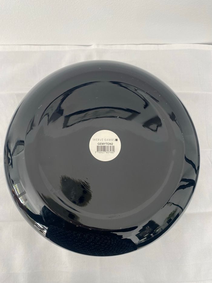 Vase Hervé Gambs en verre noir avec fleurs incluses - photo numéro 5