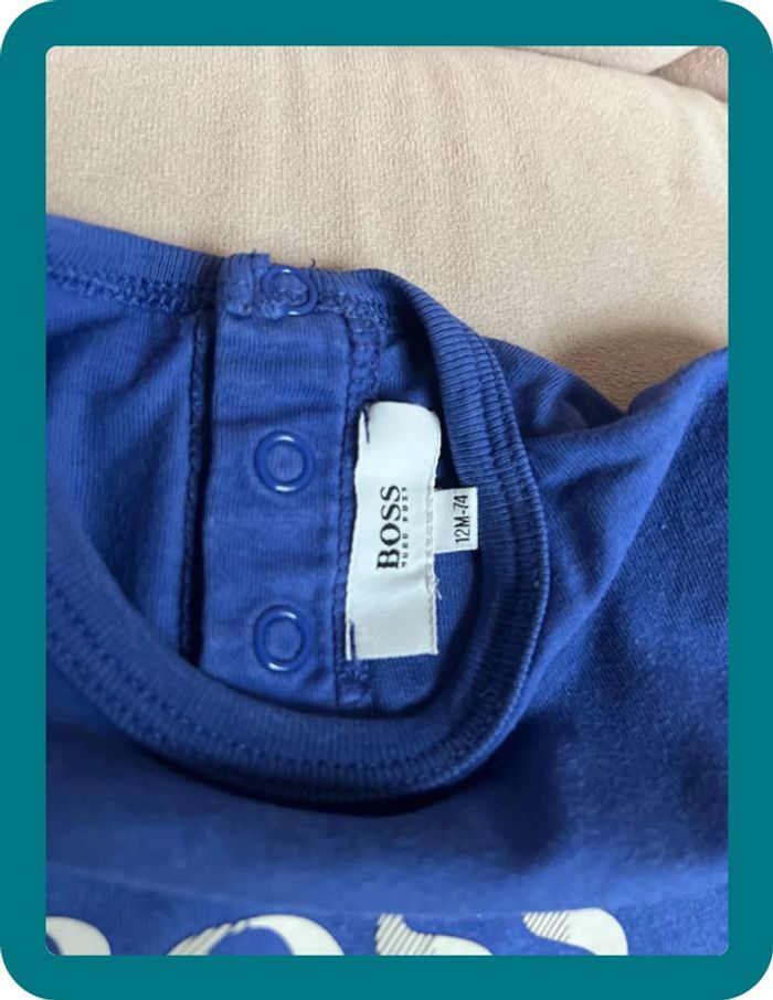 T-shirt jersey de coton imprimé logo 12 mois - Hugo Boss - photo numéro 4