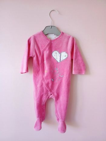 pyjama velours ouverture sur le devant