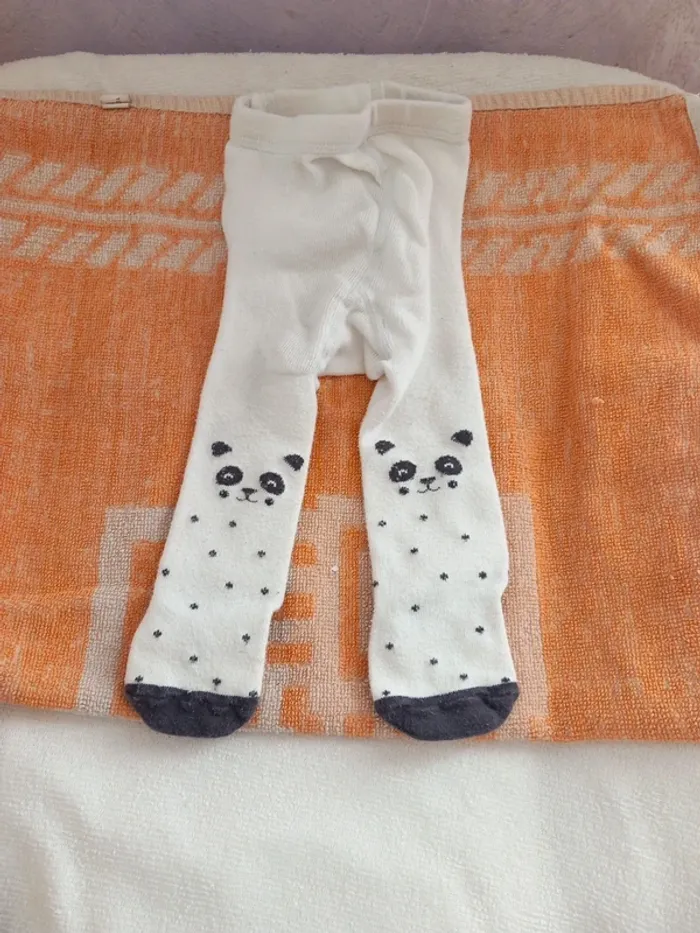 🚼collant blanc gris 6mois  Kiabi