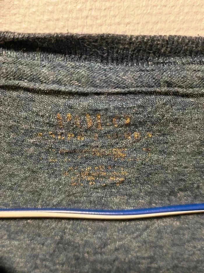 T-shirt Ralph Lauren bleu chiné – Très bon état vintage (taille M) - photo numéro 4