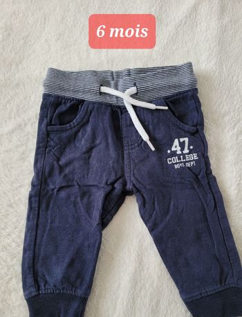Pantalon jogging bleu marine GÉMO - 6 mois