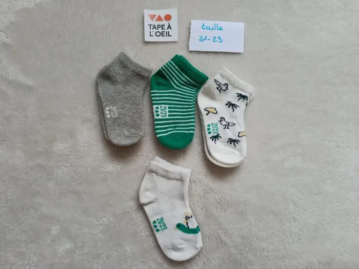 Lot de chaussettes 21-23 tape à l'oeil