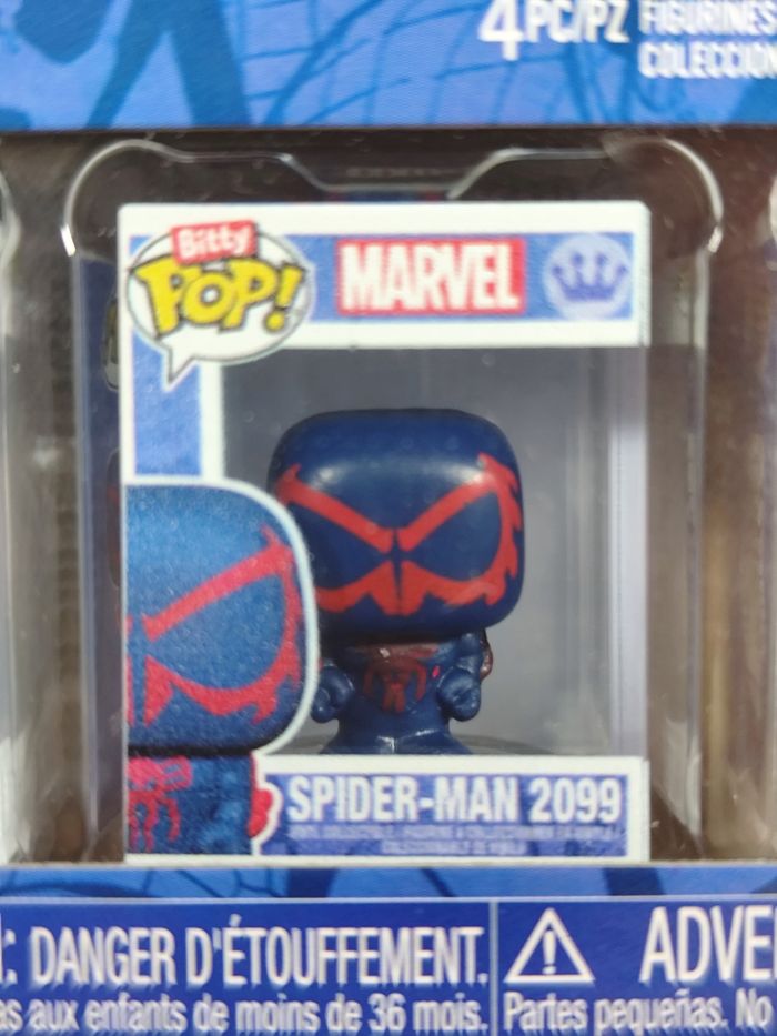 Bitty Pop! Marvel Spider-Man - Pack 4 Figurines (Miles Morales, Ghost-Spider, Spider-Man 2099, Spider-Man) CHASE Edition ! - photo numéro 4