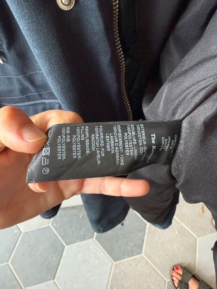 Parka homme the kooples XL bleu marine à capuche - photo numéro 5
