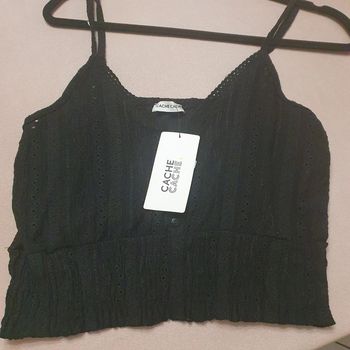 Magnifique haut à bretelles réglables noir taille XL Cache-cache