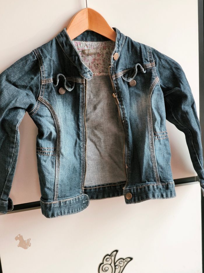 Veste en jean zippée