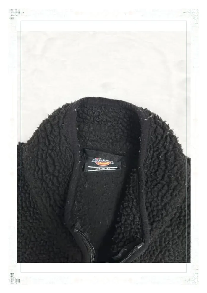 Veste polaire Dickies noire homme taille M doublée renforts coudes bon état (bouloches et peluches) - photo numéro 4