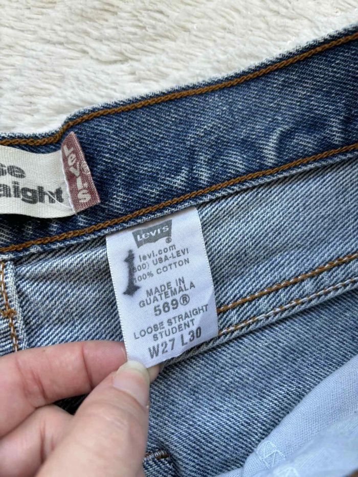 Jean Levi’s  homme 569 Loose straight W27 L30 36/38 S  – coupe ample straight, bleu clair 00s y2k - photo numéro 11