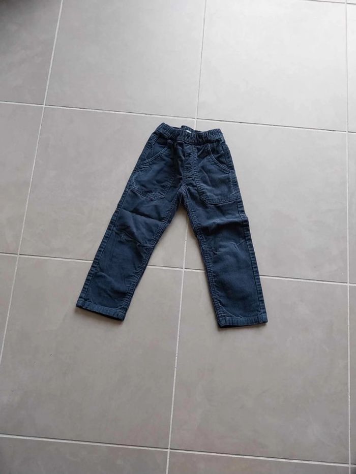 Pantalon velours bleu marine T4A