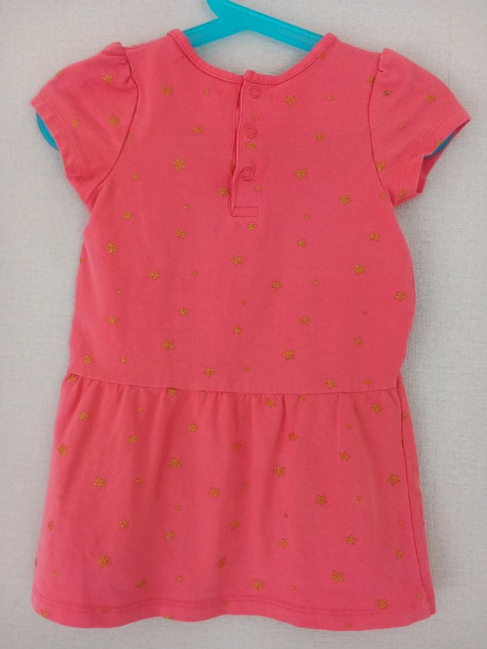 Robe rose avec étoiles TBE 18 mois - photo numéro 3