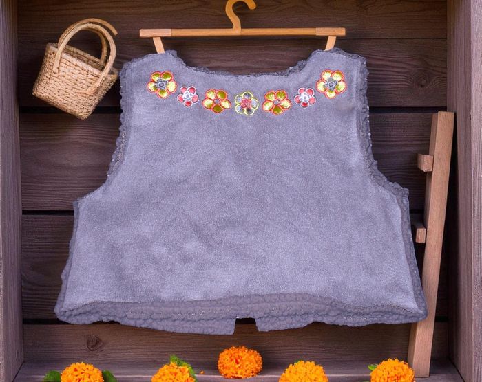 ORCHESTRA - ENSEMBLE 3P BÉBÉ FILLE TAUPE MOTIF FANTAISIE & BRODERIES FLEURS 6M - photo numéro 7