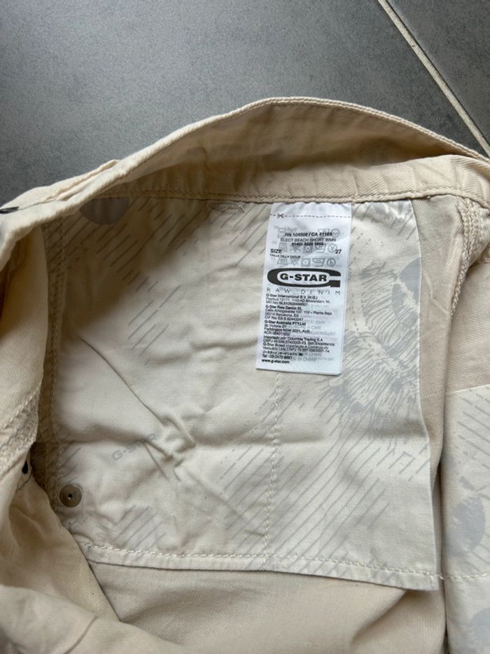Short tissu léger couleur crème femme taille 37 G-star - photo numéro 10
