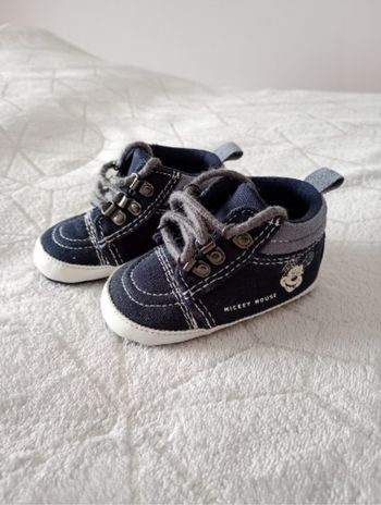 Chaussures jean bébé Mickey bleues