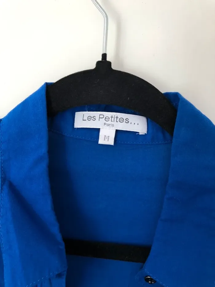 Robe dentelle anglaise bleu électrique Les Petites taille S neuve - photo numéro 4