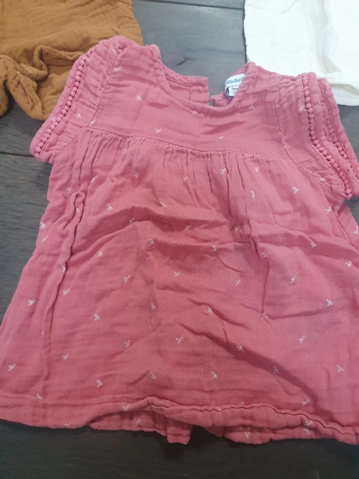 Lot de vêtements gaz de coton fille 12 mois - photo numéro 7