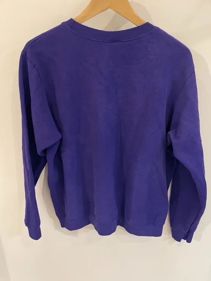Crewneck Gildan plain full purple L womens - photo numéro 2