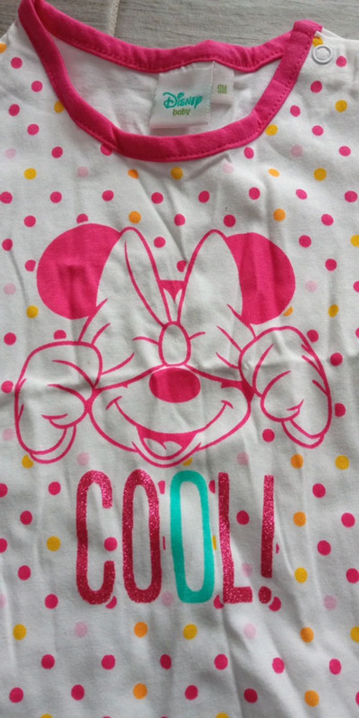 T-shirt manches courtes Minnie Disney baby 9 M - photo numéro 2