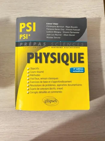 Livre de prepa cpge PSI : Physique