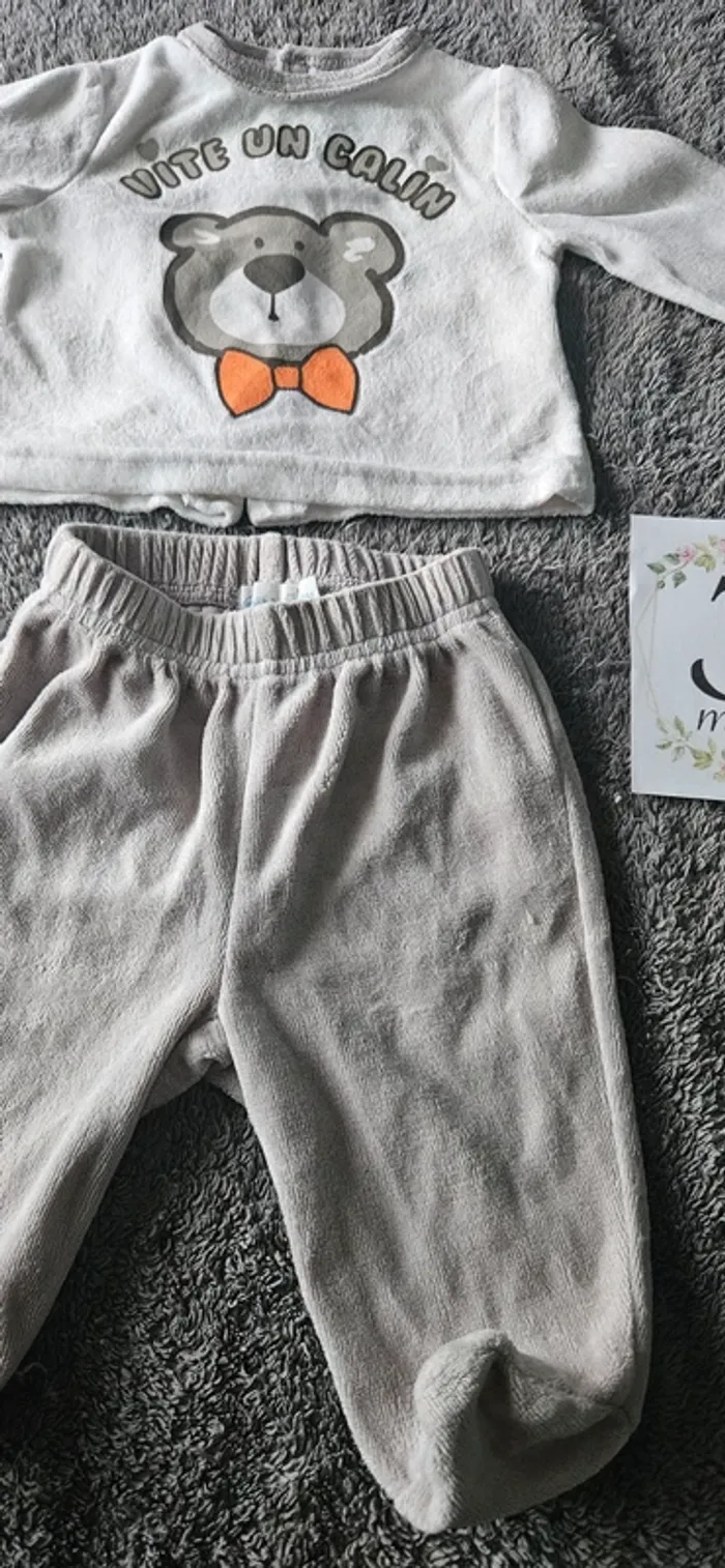 Ensemble 2 pièces pyjama 3 mois garçon - photo numéro 2